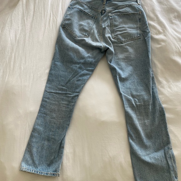 Agolde Riley distressed crop jeans size 26 - Picture 2 of 4